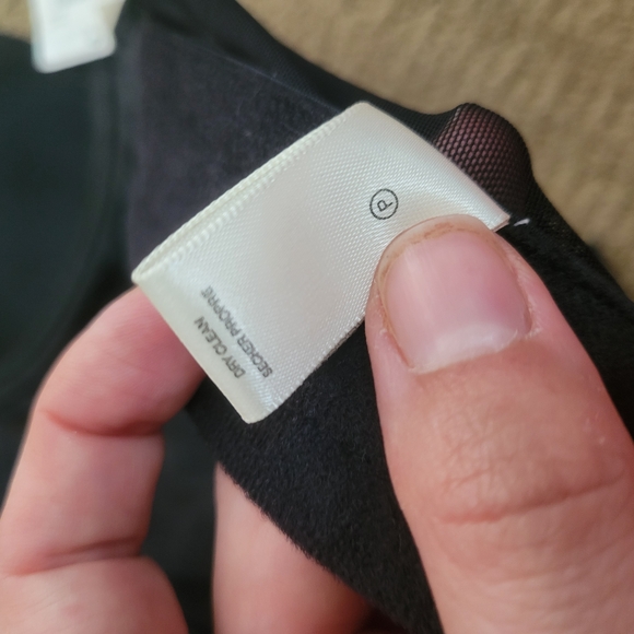 Vera Wang Black Corset Top with White Puff Sleeve Blouse - Picture 10 of 16